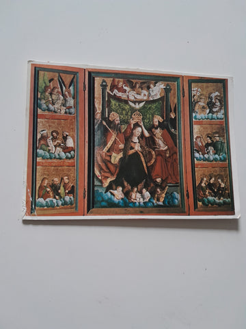 AK Flügelaltar aus dem 16. Jh. im Dominikanerinnenkloster Adelhausen (Ursprungskloster der Schwestern von Marienberg - Bregenz)