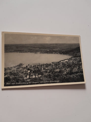 AK Blick vom Gebhardsberg auf Bregenz und Lochau.