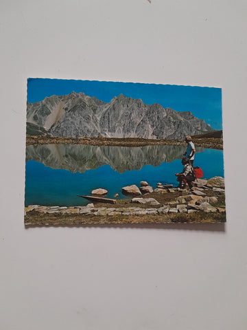 AK Bergsee bei der Kaltenberghütte gegen Erzberge.
