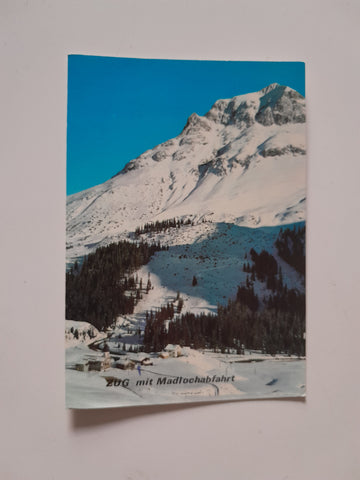 AK Zug bei Lech am Arlberg mit Madlochabfahrt.