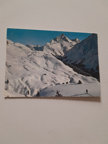 AK Lech am Arlberg. Petersboden mit Blick auf Bürstegg und Biberkopf.