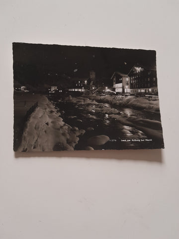 AK Lech am Arlberg bei Nacht.