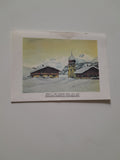 Karte Abend in den Lechtaler Alpen, Dorf Zug. (nach einem Gemälde von Hans Figura)