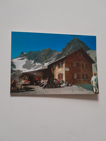 AK ÖAV Totalphütte über dem Lünersee.