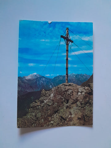 AK Gipfelkreuz Kapelljoch gegen Hochjoch. Schruns.