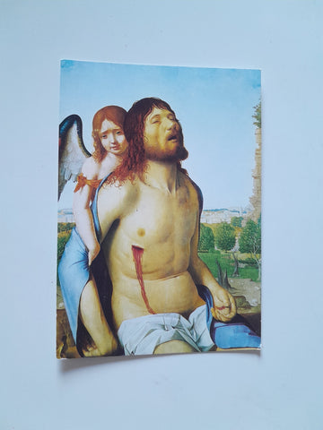 AK Antonello De Messina. Dead Christ Held by an Angel.