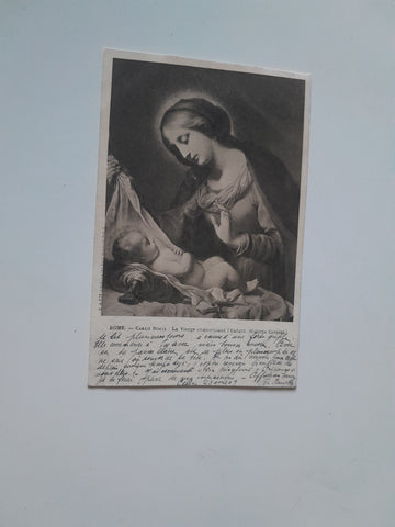 AK Rome. Carlo Dolci. La Vierge contempiant E'Enfant (Galeria Corsini)