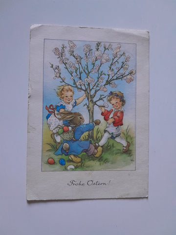 AK Frohe Ostern. (Zeichnung von Elfriede Türr)