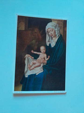 AK Gerard David: Maria mit dem Kinde.