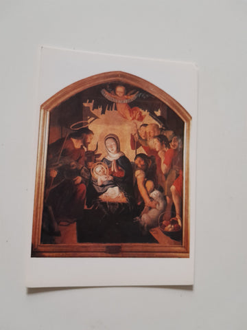 AK Anbetung der Hirten von Franz Stecher. Linz. Kirche des Jesuitenkollegs am Freinberg.