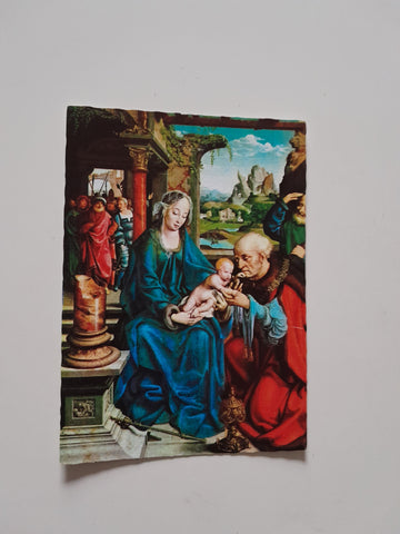 AK Anbetung der heiligen drei Könige.