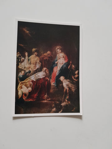 AK Anbetung der Drei Könige von Januarius Zick, der Ältere.