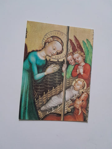 AK Ausschnitt aus Weihnachtsdarstellung Meister des Friedrichaltars, Budapest.