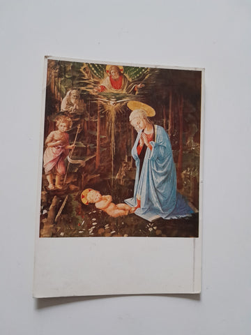 AK Filippo Lippi. Madonna das Kind anbetend.