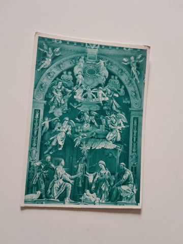 AK Krippendarstellung vom Hochaltar des ehem. Reichsstiftes St. Ulrich und Afra in Augsburg vom Meister Dengler.