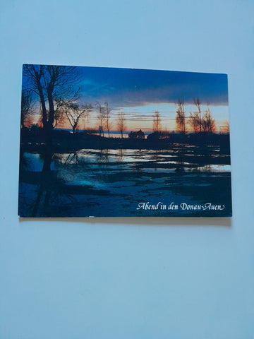 AK Abend in den Donau-Auen.