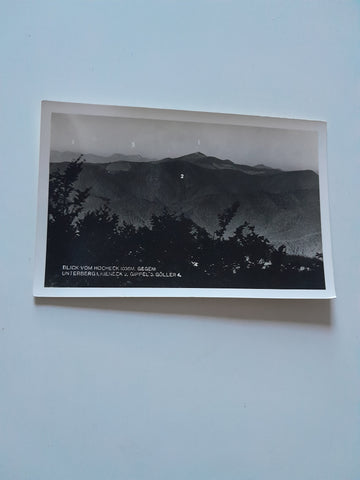 AK Blick vom Hocheck gegen Unterberg 1, Kieneck 2, Gippel 3, Göller 4.