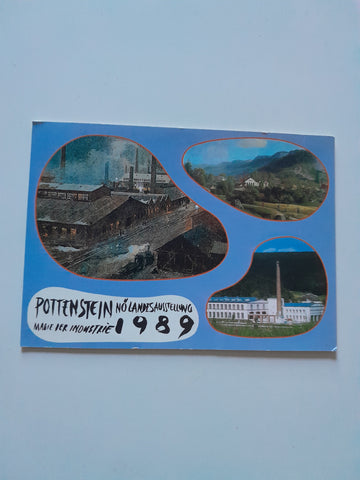 AK Metallwarenfabrik in Berndorf. Fabrik in Wöllersdorf, Alte Tuchfabrik in Pottenstein. NÖ Landesausstellung 1989.