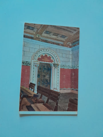 AK Berndorf. Schule. Lehrzimmer im romanischen Stile.