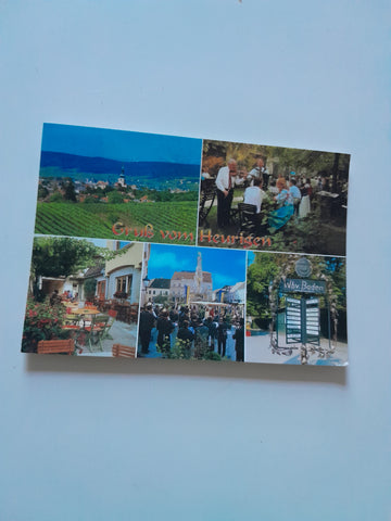 AK Baden bei Wien. Gruss vom Heurigen.