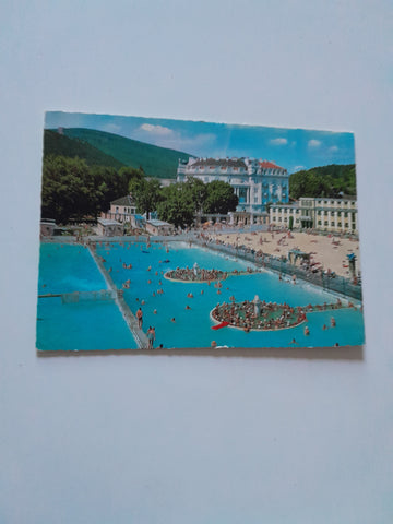 AK Baden bei Wien. Thermal-Strandbad und Sanatorium Esplanade.