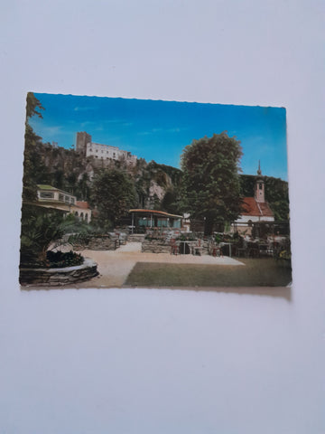 AK Baden. Cafe Sacher und Ruine Rauhenstein.