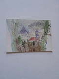 AK Casino Baden. Aquarell von Therese Raab (1988)