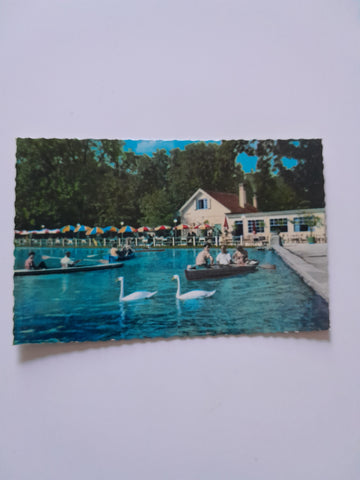 AK Baden bei Wien. Teich im Doblhoffpark.