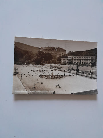 AK Baden bei Wien. Thermal-Strandbad. (1960)
