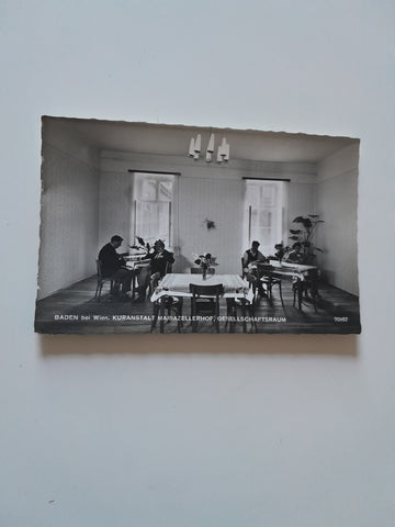 AK Baden bei Wien. Kuranstalt Mariazellerhof, Gesellschaftsraum.