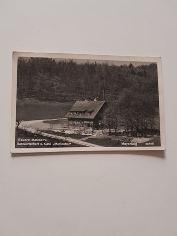 AK Eduard Matzner's Gastwirtschaft u. Cafe Marienhof. Mayerling.