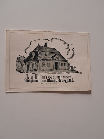 AK Mühlbach am Manhartsberg. Josef Misson's Geburtshaus.