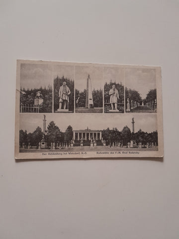AK Der Heldenberg bei Wetzdorf. Ruhestätte des F.M. Graf Radetzky. (1924)