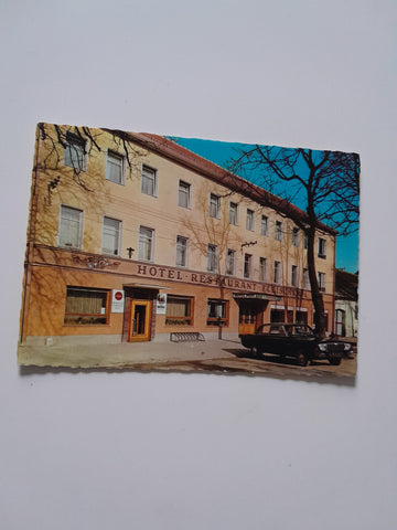AK Schrems. Hotel Post. Restaurant Fleischerei Inhaber Otto Roessler.