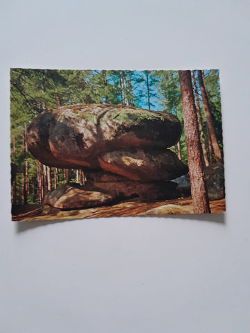 AK Blockheide Eibenstein b. Gmünd. Pilzstein im Gebiet des Naturparkes.