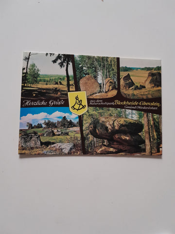 AK Herzliche Grüße aus dem Naturschutzpark Blockheide-Eibenstein. Gmünd.