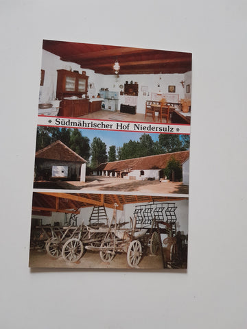 AK Niedersulz. Südmährischer Hof im Weinviertler Museumsdorf.