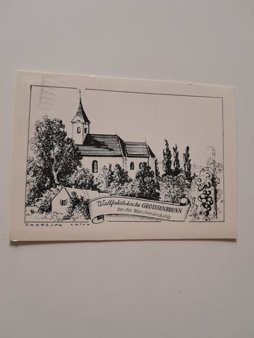 AK Groissenbrunn. Wallfahrtskirche bei der Marchmündung.