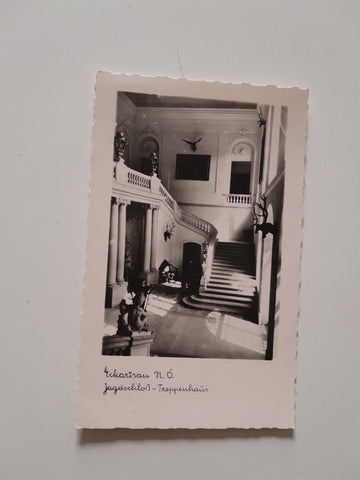 AK Eckartsau. Jagdschloß Treppenhaus.