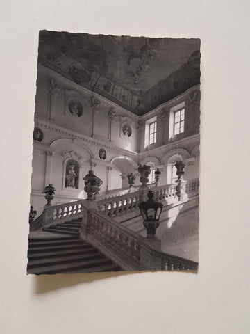 AK Stift Göttweig. Kaiserstiege. Deckenfresko v. Paul Troger.