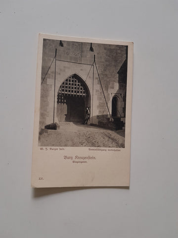 AK Burg Kreuzenstein. Eingangstor. (W. J. Burger fecit)
