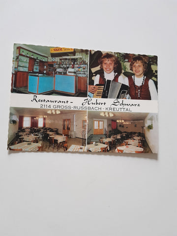 AK Großrußbach. Restaurant Hubert Schwarz.
