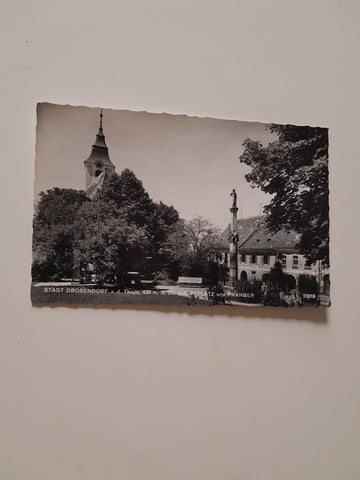 AK Drosendorf an der Thaya. Hauptplatz und Pranger. (1961)