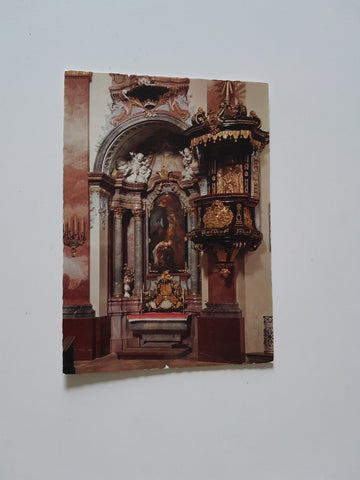 AK Stiftskirche Altenburg. Seitenaltar und Kanzel.