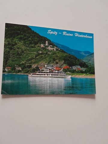 AK Spitz an der Donau. Ruine Hinterhaus.