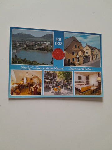 AK Mautern. Gasthof Zum grünen Baum. Fam. Zickbauer.