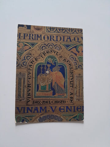 AK Stift Klosterneuburg. Email-Altar des Nikolaus von Verdun. Tafel 19 Der Priesterkönig Melchisedech.