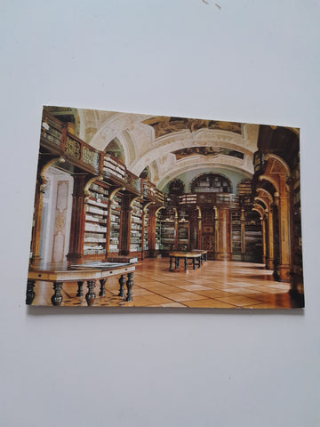 AK Stift Zwettl. Barocker Bibliotheksaal.