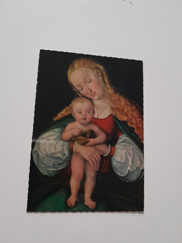 AK Stift Zwettl. Lukas Cranach Maria mit Kind und Weintraube.