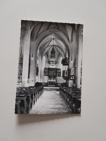 AK Pfarrkirche Schönbach. Kirchen-Inneres.